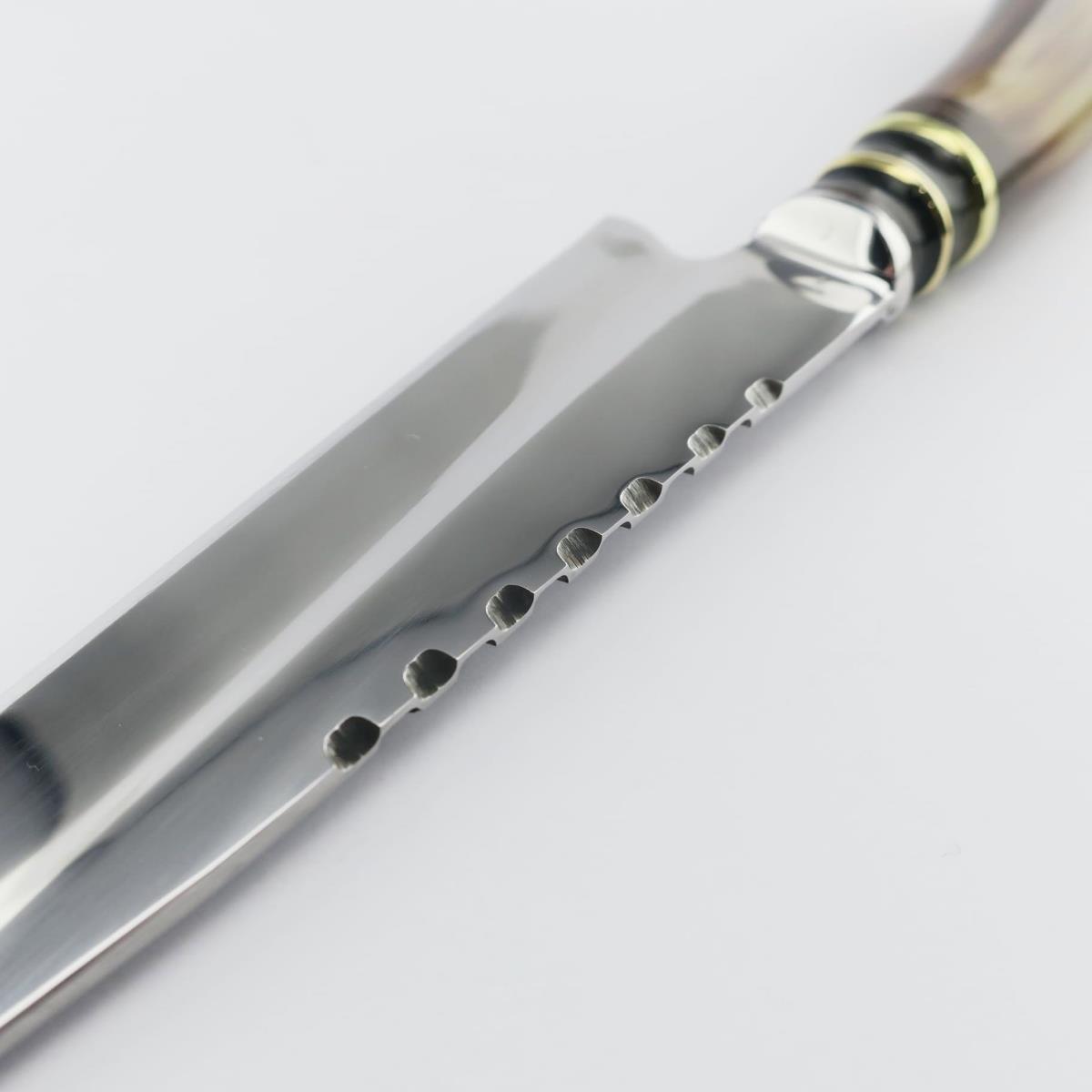6.3-inch Cow Knife with Combined Stainless Steel Blade and unique handle. Perfect for various kitchen tasks, offering durability and a stylish design.